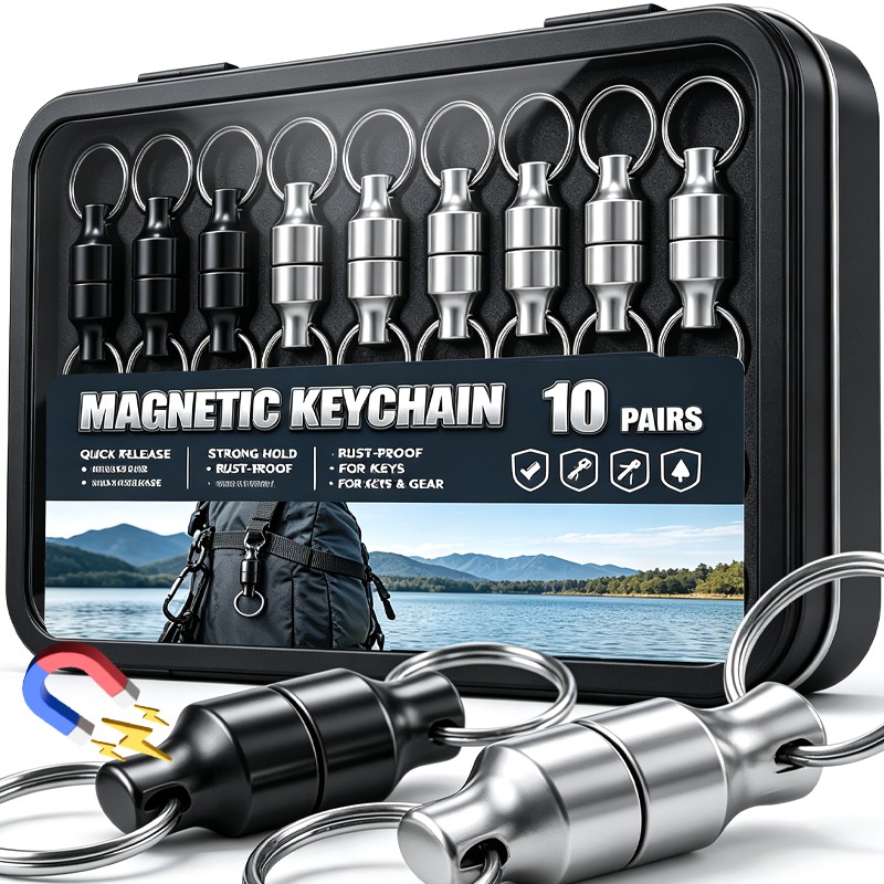 Chain Lock Combination - 2/20x Pull-Apart Key Ring Strong Magnet