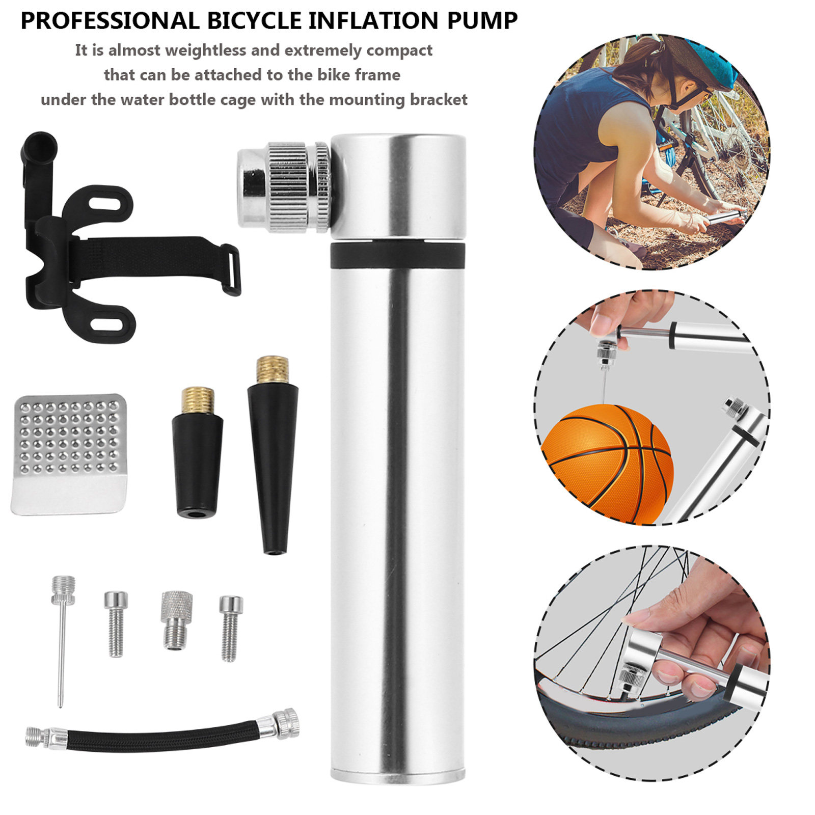 Bike Pump and Puncture Repair  - Bike Pump Frame Mount review and price