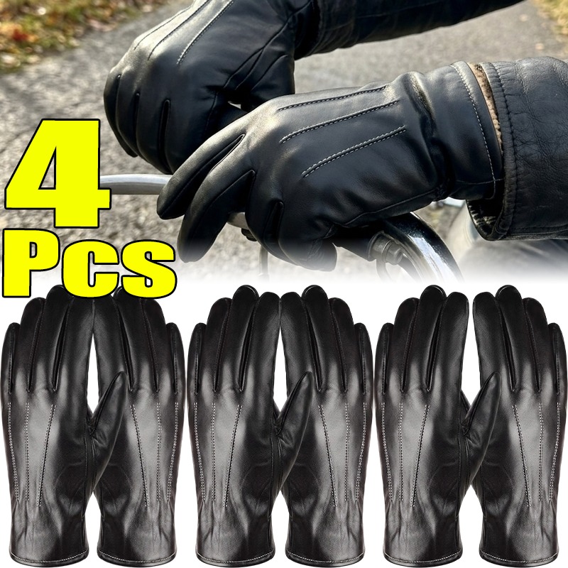 Thermal PU Leather Gloves Unis - Winter Cycling Commute review and price